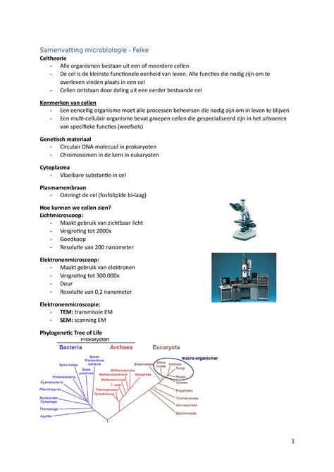 Samenvatting Microbiologie Feike Samenvatting Microbiologie Feike