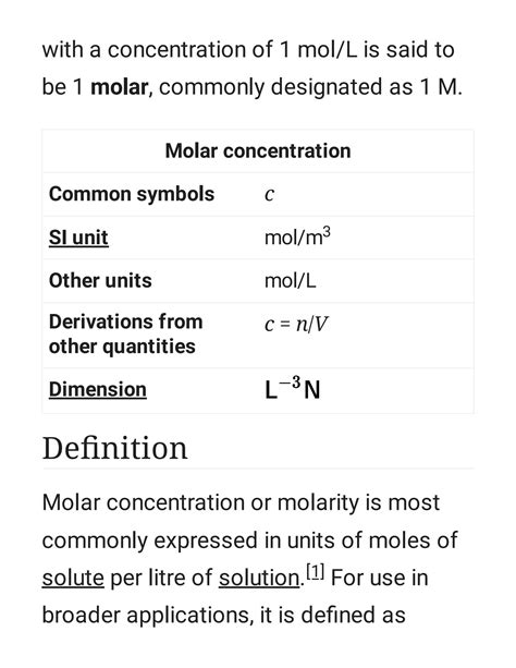 SOLUTION: Molar concentration png pdf - Studypool