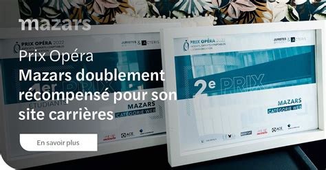 Mazars doublement récompensé pour son site carrières au Prix Opéra