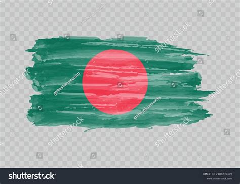 Watercolor Painting Flag Bangladesh Hand Drawing Stock Vector (Royalty Free) 2186239409 ...