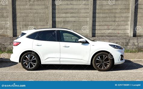 Side View Of A White New Ford Kuga Editorial Stock Image Image Of Crossover Auto 229778089