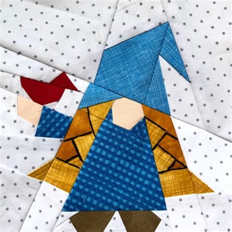 GNOME WITH GIFTS Paper Pieced Block Pattern In Pdf Etsy