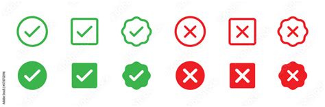 Check Mark Cross Icons Tick Check Mark Cross Icons Collection