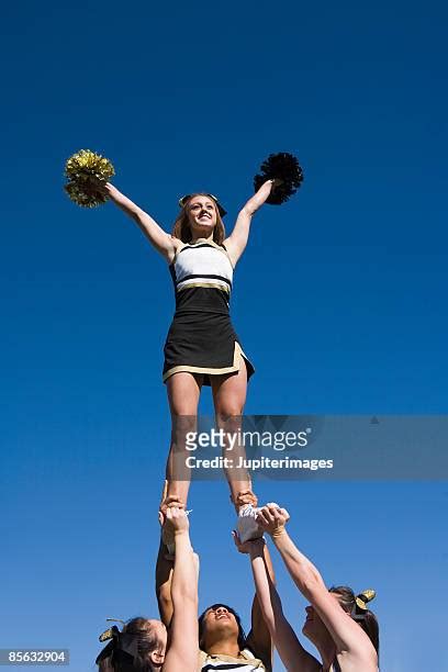 High School Cheerleaders Stunts