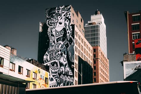 Black And White Graffiti Painted Building · Free Stock Photo