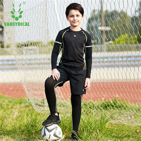 Children Sportswear Boys 3pcs Suits Elastic Fast Dry Sport Clothing