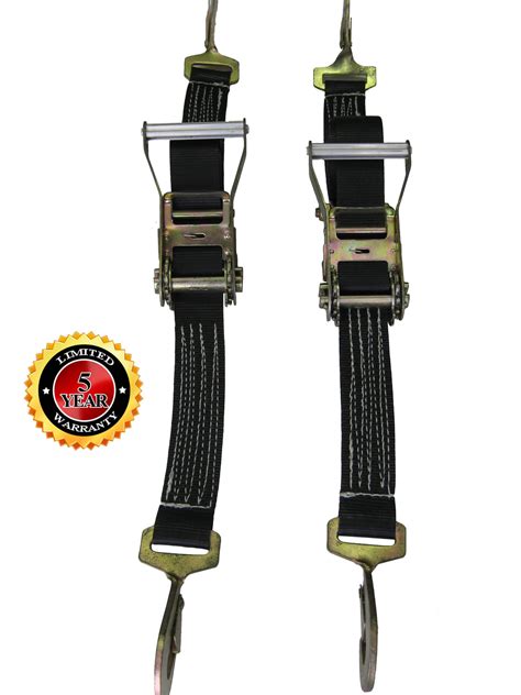 2″ x 8′ Tie Down Straps w/Ratchet Made in USA