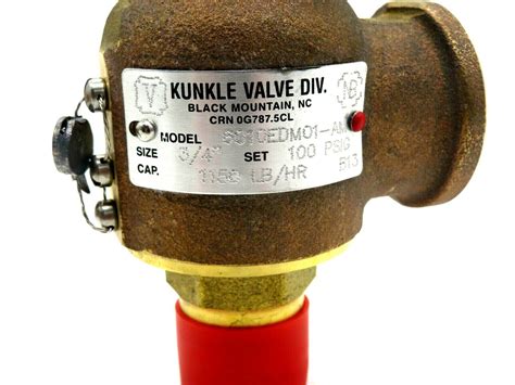 NEW KUNKLE VALVE 6010EDM01 AM0100 STEAM RELIEF VALVE 6010EDM01AM0100