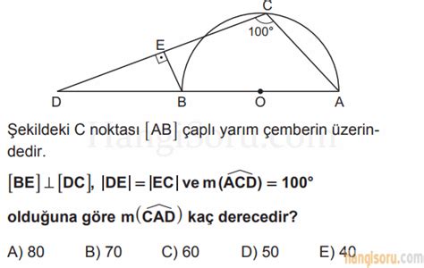 10 Sınıf Matematik Çember ve Daire Testi Çöz 2 Test Çöz