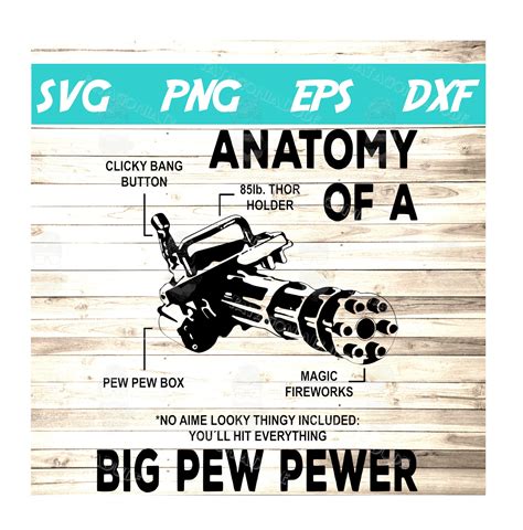 Anatomy Of A Big Pew Pewer Svg Etsy