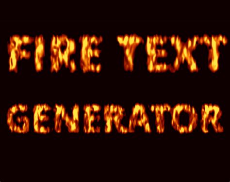 Fire Text Generator by PlayWithFurcifer