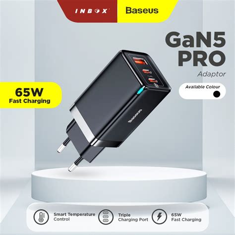 Jual Kepala Charger Baseus Gan Pro Fast Charger C U W Eu Black