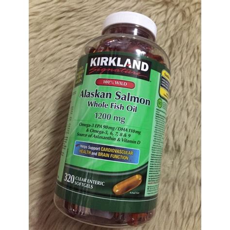 Kirkland Alaskan Salmon Whole Fish Oil Mg Softgels Original