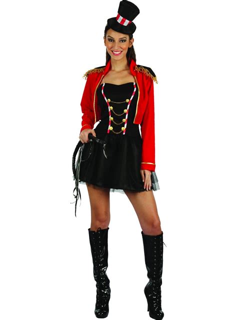 Womens Red And Black Ringleader Dress Ringmaster Costume For Women