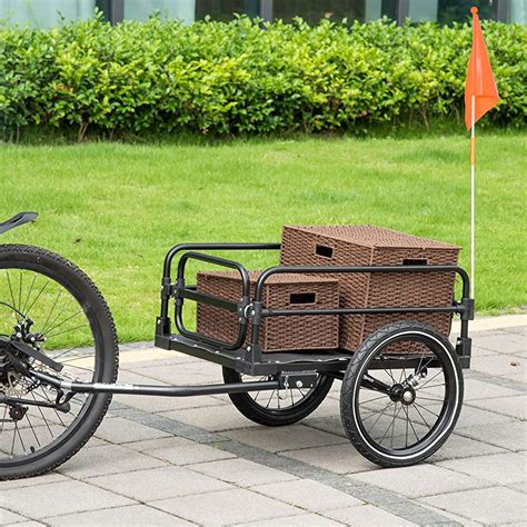 Aosom Bike Cargo Trailer For Hefty Loads With Foldable, 56% OFF