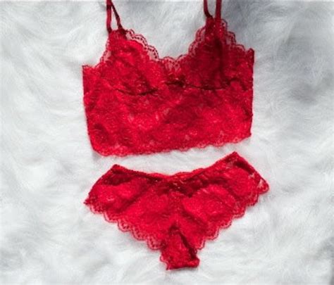 Sienna Red Lace Lingerie Set Valentines T For Her Loungewear Sexy