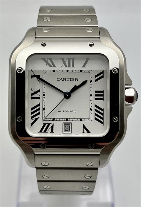 Cartier Santos Automatic Stainless Steel Mens Mm Wristwatch Ref