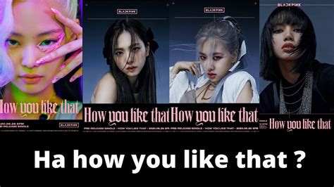 Blackpink How You Like That English Lyrics Youtube