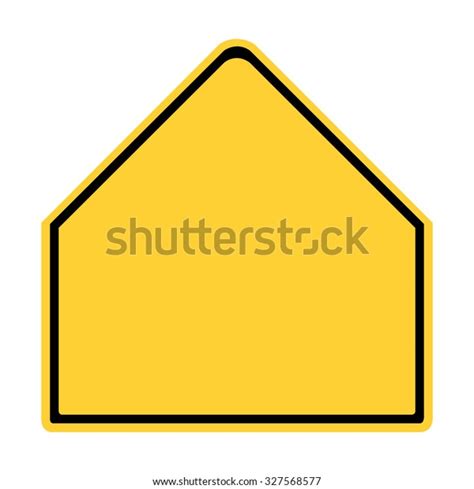 Yellow Pentagon Warning Sign Template Stock Vector (Royalty Free) 327568577