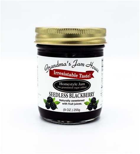 Blackberry Seedless Jam Low Sugar 9 Oz Grandma S Jam House