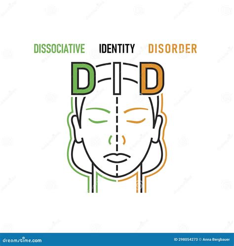 Dissociative Identity Disorder In Human Brain Stock Photo