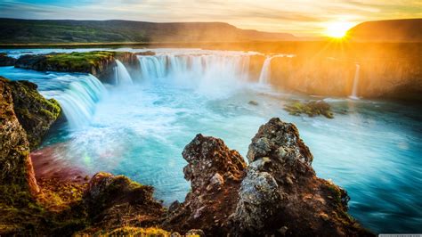 Fond d écran lumière du soleil paysage cascade le coucher du