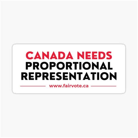 Canada Needs Proportional Representation Sticker For Sale By