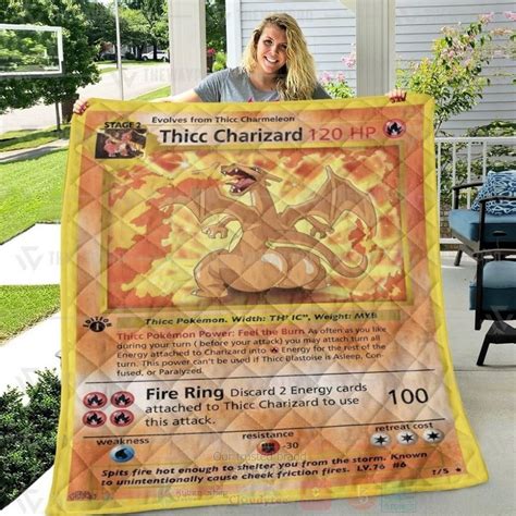 HOT Anime Pokemon Thicc Charizard Luxury Quilt Express Your Unique Style With BoxBoxShirt