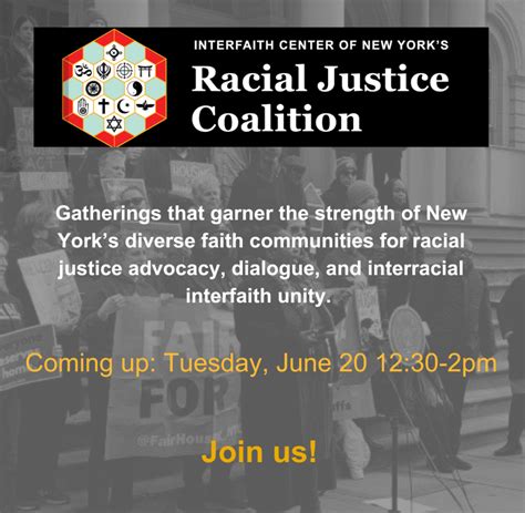 June 20th Is The Next Interfaith Racial Justice Coalition Icny