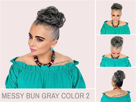 7 Different Styles Gray Hair Buns for Wedding Updo Bun - Etsy