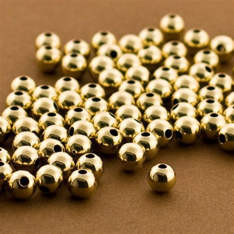 5mm Gold Filled Round Beads Gold Filled Beads Seamless Gold - Etsy