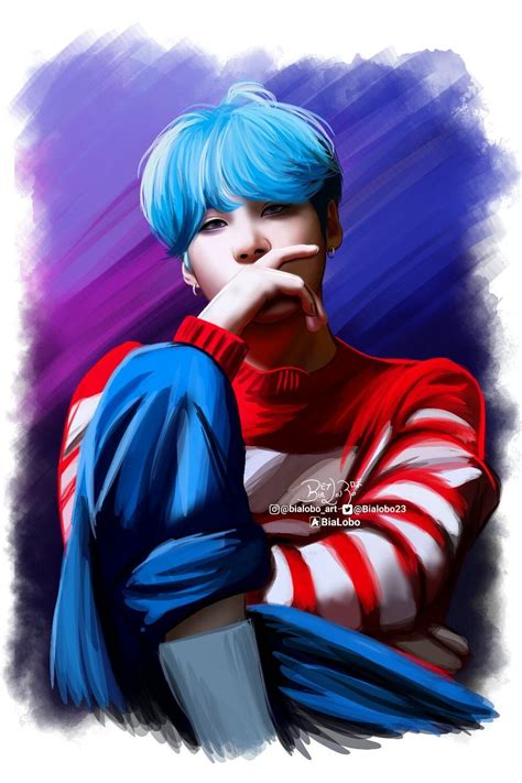 BTS Suga Fanart Wallpapers - Wallpaper Cave