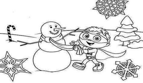 Christmas Superwhy Coloring Page : Coloring Sky