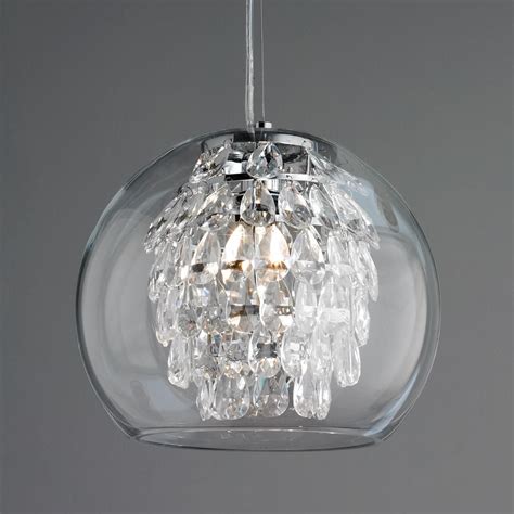 Glass Globe And Crystal Pendant Light Unique Pendant Lights Crystal