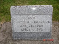 Clayton Frank Babcock 1906 1962 Mémorial Find a Grave