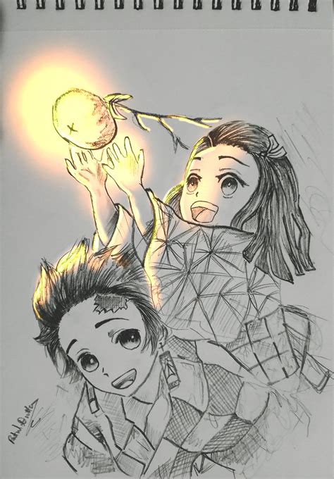 Tanjiro and Nezuko in 2023 | Sketches, Pencil sketch, Pencil