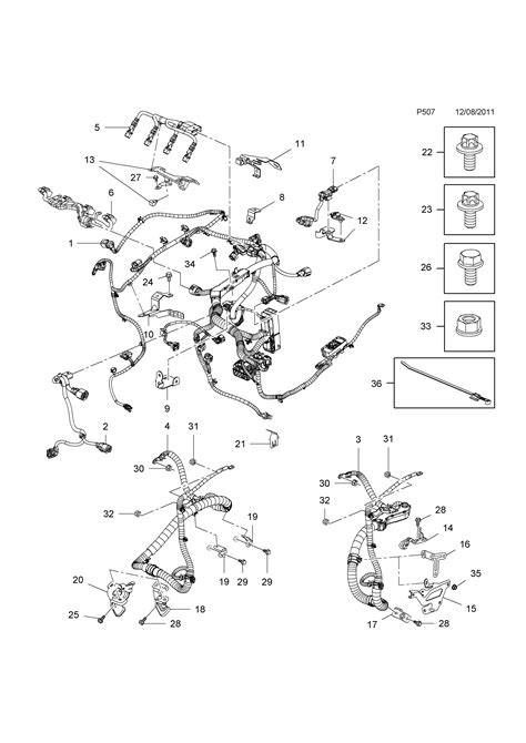 Engine And Fuel Injection Wiring Harness Fittings A20dtr Lby Diesel