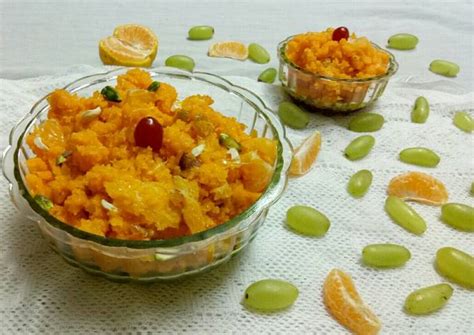 Orange Sooji Halwa Recipe By Rupali Kolvekar Cookpad