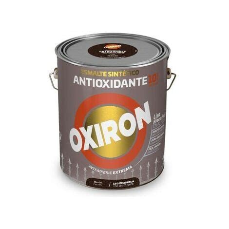 ESMALTE ANTIOXIDANTE OXIRON LISO EFECTO FORJA 4 L MARRON F2M420504