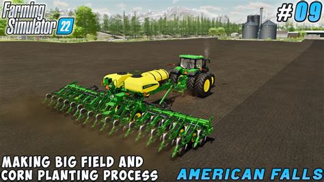 Creating Broad Field Using New Tractor And Seeder For Corn Planting