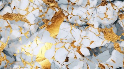 Premium Ai Image A Marble Wall With Gold Leaf Pattern