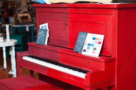 The Red Piano Painted In Milk Paint And Chalk Paint Decorative Paint