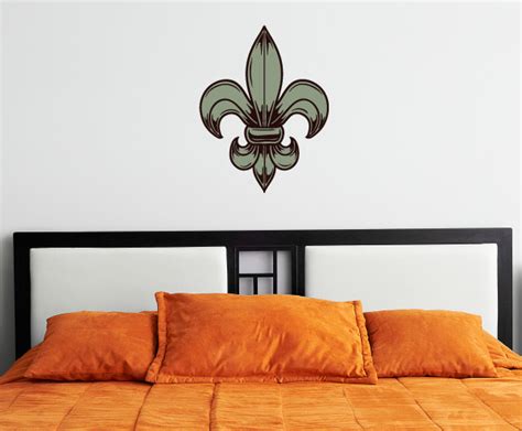 Fleur De Lis Vinyl Wall Decal Fleurdelisuscolor003 10 In Contemporary Wall Decals By