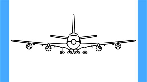 How To Draw Boeing 747 Airplane Easy Drawing Airbus Step By Step Youtube