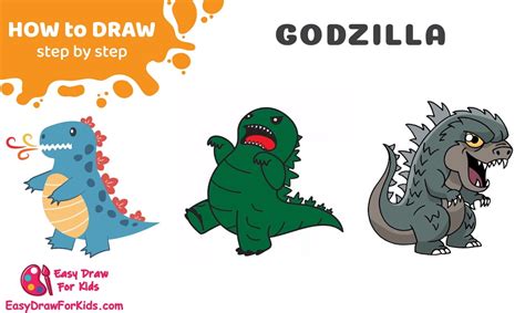 How To Draw Godzilla 3 Ways With Pictures