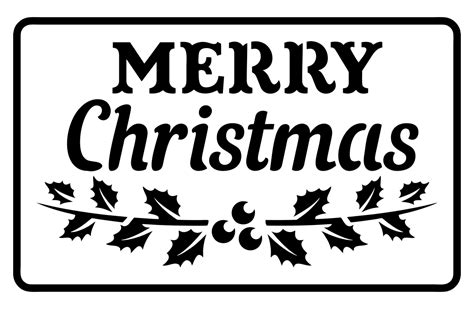 10 Best Merry Christmas Free Printable Stencil - printablee.com