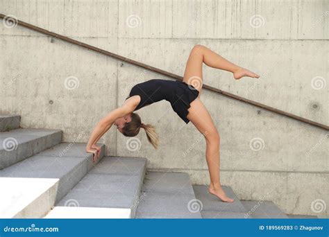 Young Flexible Girl Showing Her Stretching Stock Image Image Of