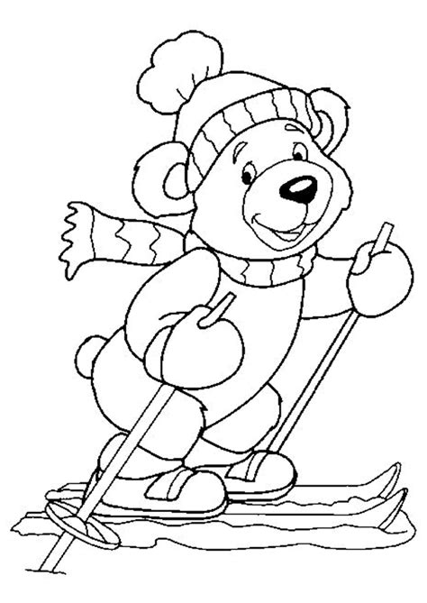 Dessins Gratuits à Colorier Coloriage Ski à Imprimer