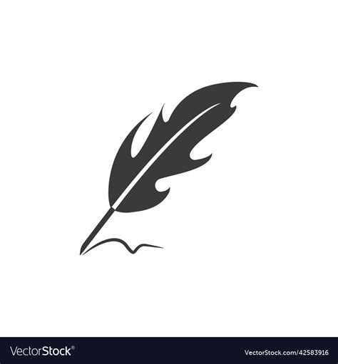 Quill logo Royalty Free Vector Image - VectorStock