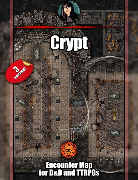 Crypt Battle Map With Foundry Vtt Support Angela Maps Free